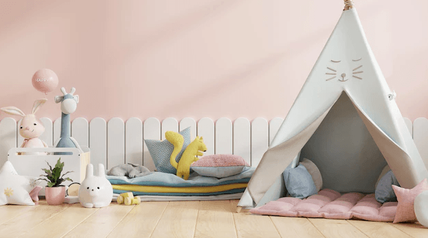kids room valley drapery