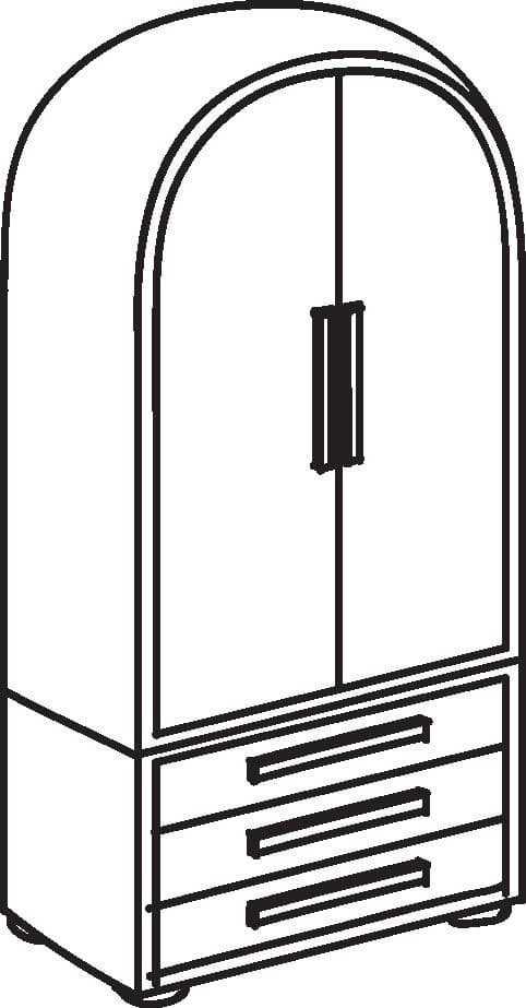 White oak burl armoire